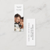 Chic Minimalist Wedding Favor Mini Bookmark Card Visitenkarte (Vorne/Hinten)