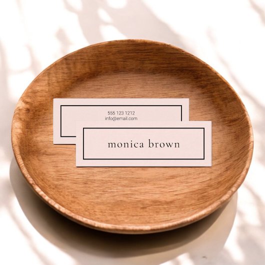 Chic Minimalistisch Beruflich | Rosa Mini Visitenkarte