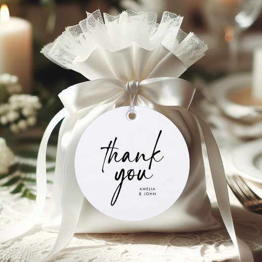 Chic Minimalistisch Black Script Elegant Vielen Da Geschenkanhänger