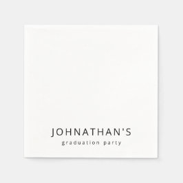 Chic Minimalistisch Black & White Party Serviette