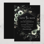 Chic Minimalistisch Botanical Sage Green Wedding Save The Date (Vorne/Hinten)