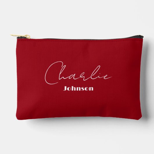 Chic, Minimalistisch Cherry Red Zubehörtasche (Vorderseite)