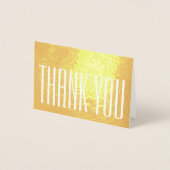 Chic Minimalistisch Dankeschön Hinweis Stilvergold Folienkarte (Vorderseite)