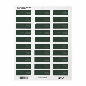 Chic Minimalistisch Dark Green Trendy Script Weddi (Vorne)