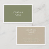 Chic Minimalistisch Design Einfaches Schlicht Stil Visitenkarte (Vorne/Hinten)