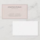 Chic Minimalistisch Design Moderne Elite Schlicht  Visitenkarte (Vorne/Hinten)