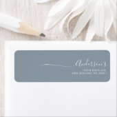 Chic Minimalistisch Dusty Blue Trendy Script Weddi (Insitu)
