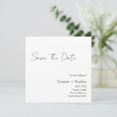 CHIC Minimalistisch Elegance Save The Date (Stehend Vorderseite)