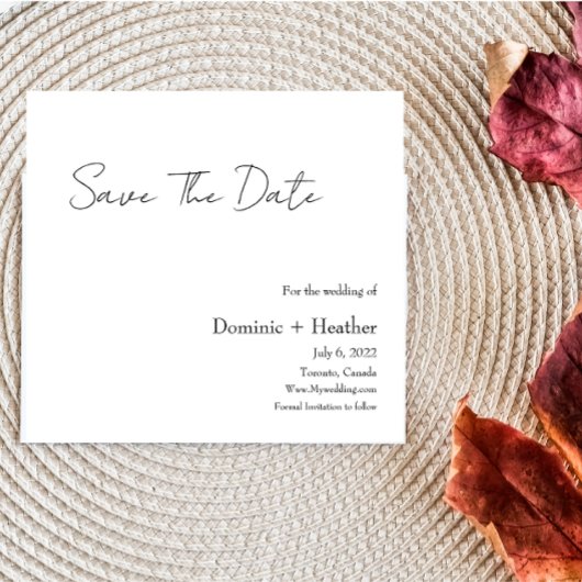 CHIC Minimalistisch Elegance Save The Date