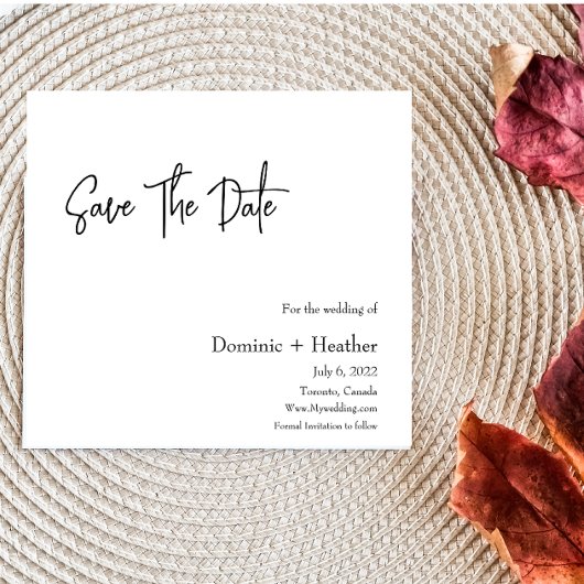 CHIC Minimalistisch Elegance Save The Date