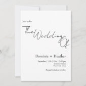 CHIC Minimalistisch Elegance Wedding Einladung (Vorderseite)