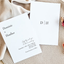 CHIC Minimalistisch Elegance Wedding Einladung