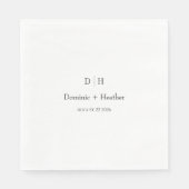 CHIC Minimalistisch Elegance Wedding Serviette (Vorderseite)