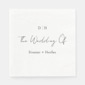 CHIC Minimalistisch Elegance Wedding Serviette (Vorderseite)