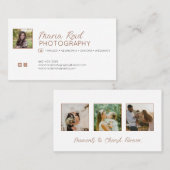 Chic, Minimalistisch Fotografy Business Card Visitenkarte (Vorne/Hinten)