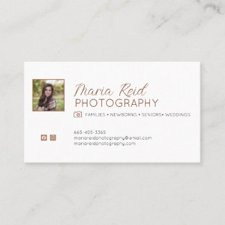 Chic, Minimalistisch Fotografy Business Card Visitenkarte