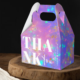 Chic Minimalistisch Gold Opal Bold Vielen Dank für Geschenkschachtel