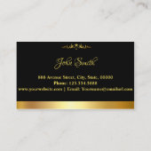 Chic Minimalistisch Golden Hair Stylist Salon  Visitenkarte (Rückseite)