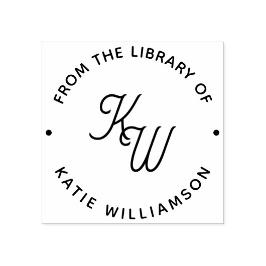 Chic Minimalistisch Initials Round Typografy Libra Gummistempel (Prägung)