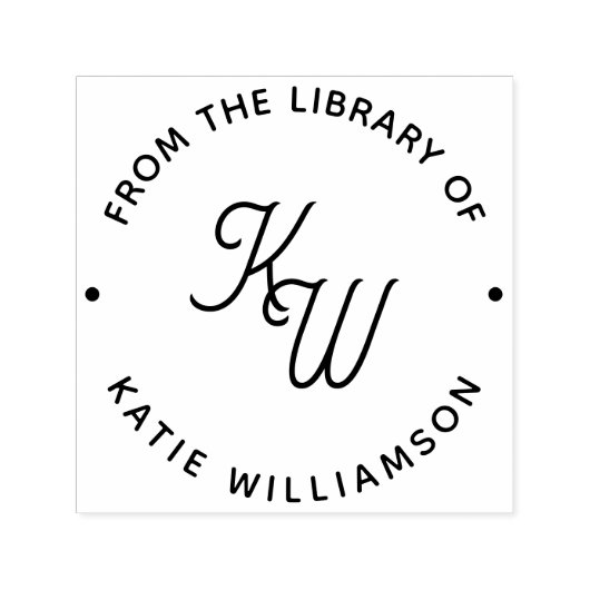 Chic Minimalistisch Initials Round Typografy Libra Permastempel (Design)
