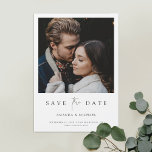 Chic Minimalistisch Modern Foto Save the Date Magneteinladung<br><div class="desc">Diese schlichte Foto-Hochzeit speichern Sie die Datums-Magnet-Vorlage mit einem eleganten, minimalistischen, modernen Design. Es zeigt Ihre Vornamen, Datum und Ort unter Ihrem bevorzugten Foto und eine "Save the Date" Nachricht vermittelt mit einer auffallenden Mischung von zwei verschiedenen Schriftart, mit "the" in einem leichten, fließenden Drehbuch zwischen der Erholung der Nachricht,...</div>