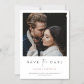 Chic Minimalistisch Modern Foto Save the Date Magneteinladung (Vorderseite)