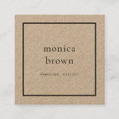 Chic Minimalistisch Modern | Packpapier Quadratische Visitenkarte (Vorderseite)