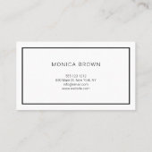 Chic Minimalistisch Modern Visitenkarte (Rückseite)