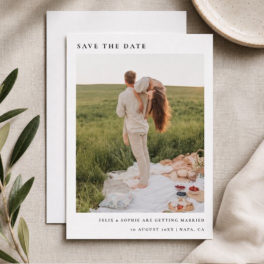 Chic Minimalistisch | Modernes Einfaches Hochzeits Save The Date