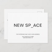 Chic Minimalistisch New Zuhause Moving Ankündigungspostkarte (Vorne/Hinten)