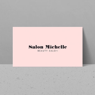 Chic Minimalistisch Pastel Pink Boutique Salon Visitenkarte