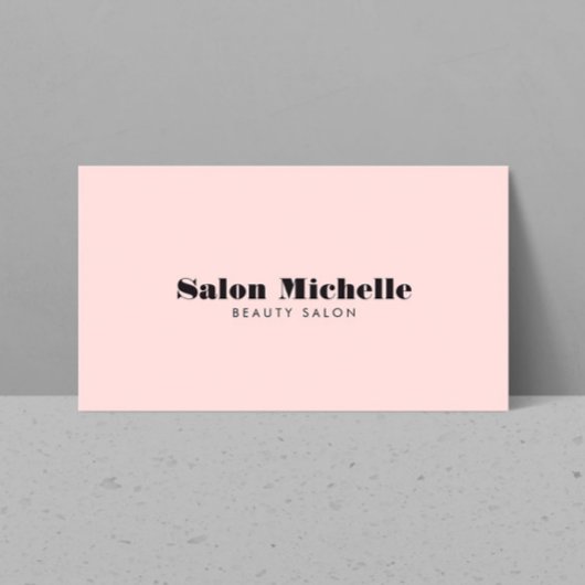 Chic Minimalistisch Pastel Pink Boutique Salon Visitenkarte
