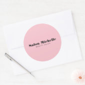 Chic Minimalistisch Pink Runder Aufkleber (Umschlag)