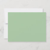 Chic Minimalistisch Sage Green Two Border Monogram Mitteilungskarte (Rückseite)