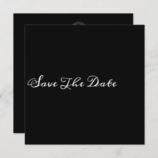 Chic Minimalistisch Save the Date (Vorne/Hinten)