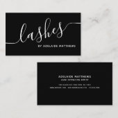 Chic Minimalistisch Schwarz-weiß Lash Extension Ar Visitenkarte (Vorne/Hinten)