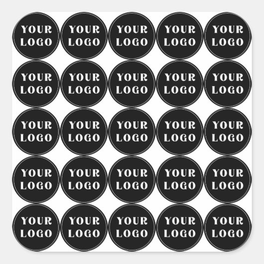 Chic, Minimalistisch, stilvoll und anpassbar Quadratischer Aufkleber (Vorderseite)