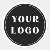 Chic, Minimalistisch, stilvoll und anpassbar Runder Aufkleber (Vorderseite)