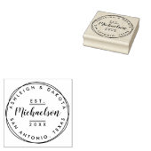 Chic Minimalistisch Typografie & Script Wedding Gummistempel (Stempel)