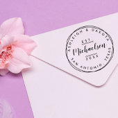 Chic Minimalistisch Typografie & Script Wedding Gummistempel