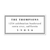 Chic Minimalistisch Typografy Family Rücksendeadre Permastempel (Design)