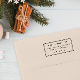 Chic Minimalistisch Typografy Family Rücksendeadre Permastempel