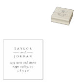 Chic Minimalistisch Typografy Wedding Rücksendeadr Gummistempel (Stempel)