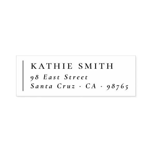 Chic Minimalistisch Verlassen Alignment-Rücksendea Permastempel (Design)