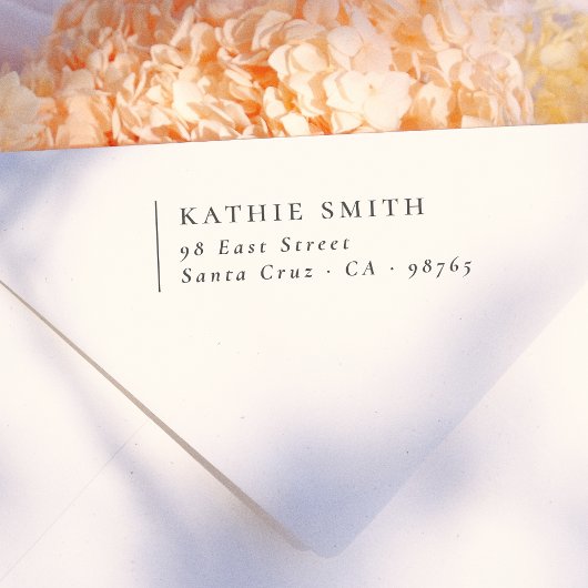 Chic Minimalistisch Verlassen Alignment-Rücksendea Permastempel