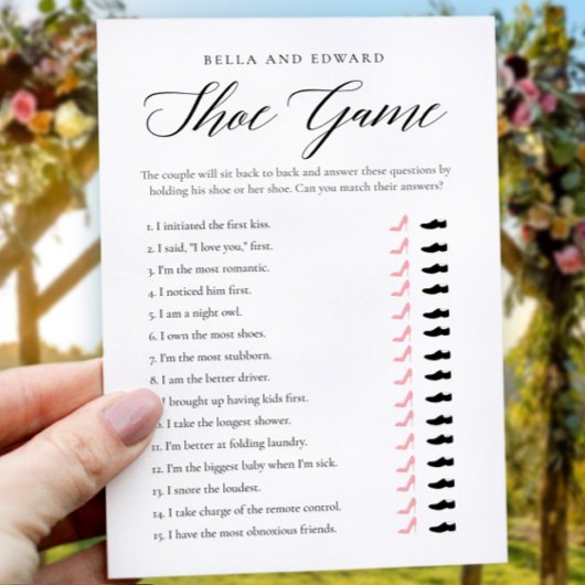 Chic Minimalistisch Wedding Couples Duschkarte