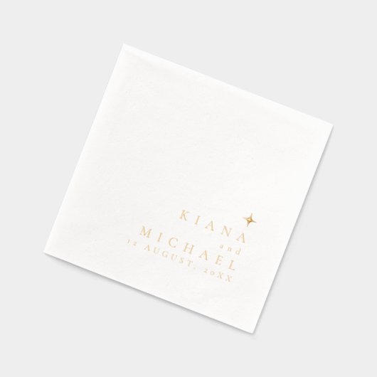 Chic Minimalistisch Wedding ID1020 Servietten Mit Folie (Links)