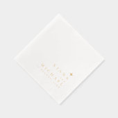 Chic Minimalistisch Wedding ID1020 Servietten Mit Folie (Rechts)