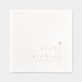 Chic Minimalistisch Wedding ID1020 Servietten Mit Folie (Vorderseite)