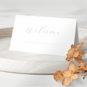 Chic Minimalistisch White Script Wedding Table Platzkarte